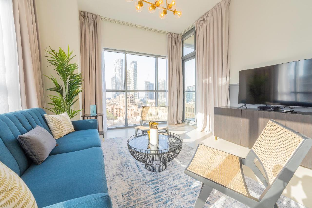 Nouveau Art Deco 3Br With Burj & Canal Views Dubai Eksteriør bilde