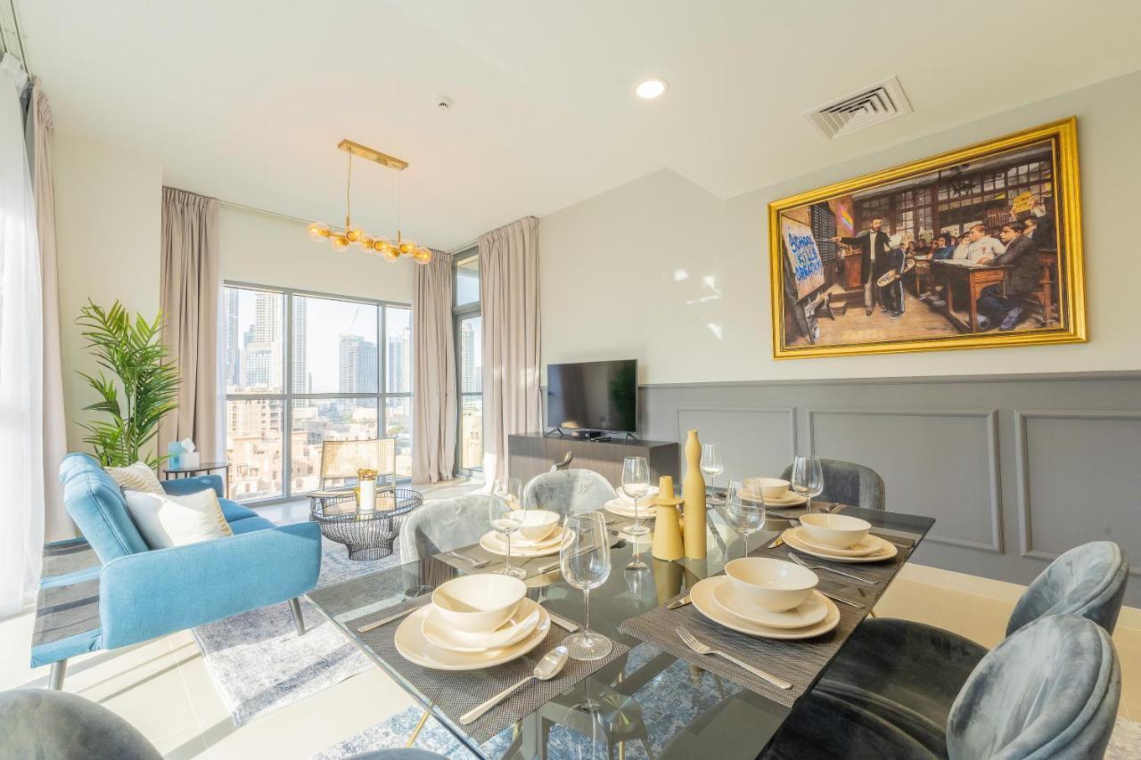 Nouveau Art Deco 3Br With Burj & Canal Views Dubai Eksteriør bilde