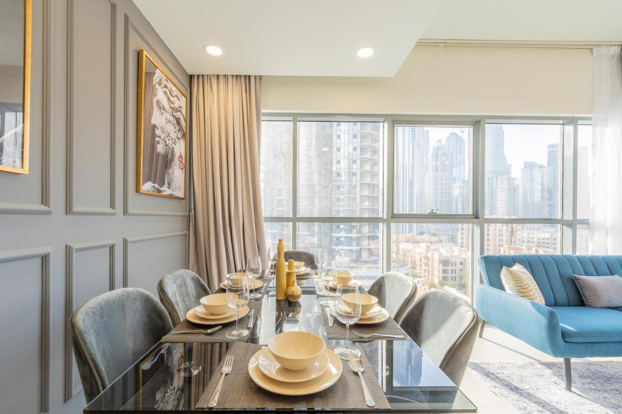 Nouveau Art Deco 3Br With Burj & Canal Views Dubai Eksteriør bilde